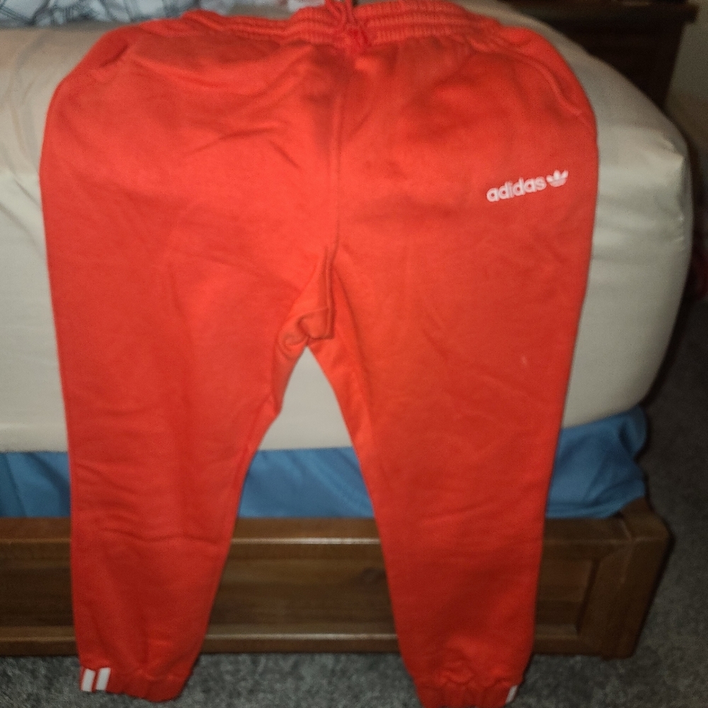 Red Adidas sweats